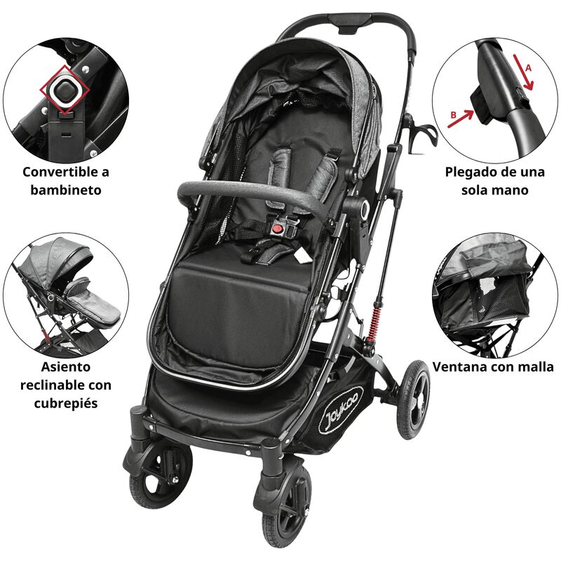 Carriola para Beb&eacute; con Portabeb&eacute; Reversible Con... image number null