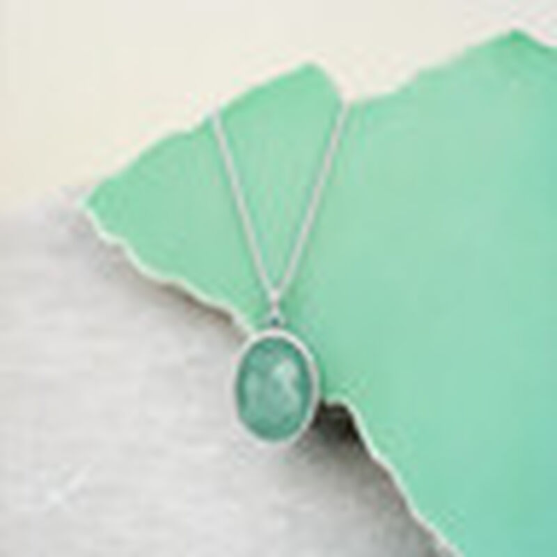 Dije piedra aventurina con cadena de plata .925 image number null