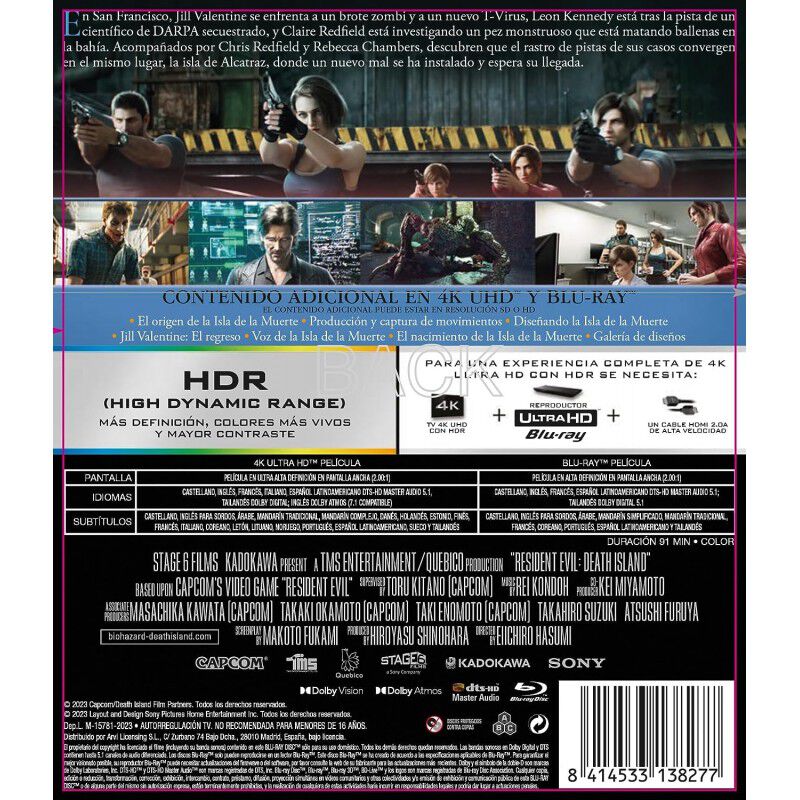 Resident Evil: Isla De La Muerte [4k Uhd, Blu-r... image number null