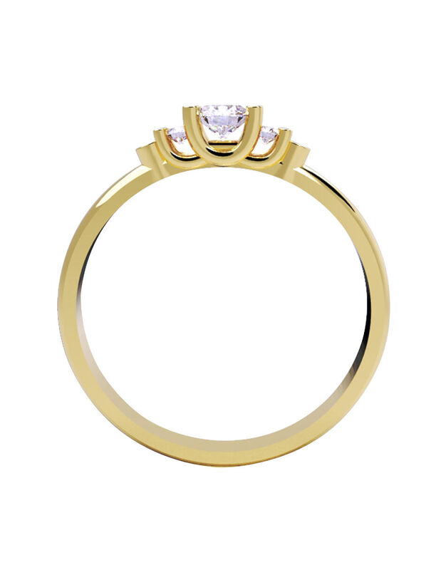 Anillo de Compromiso en Oro de 10K con Circonia... image number null