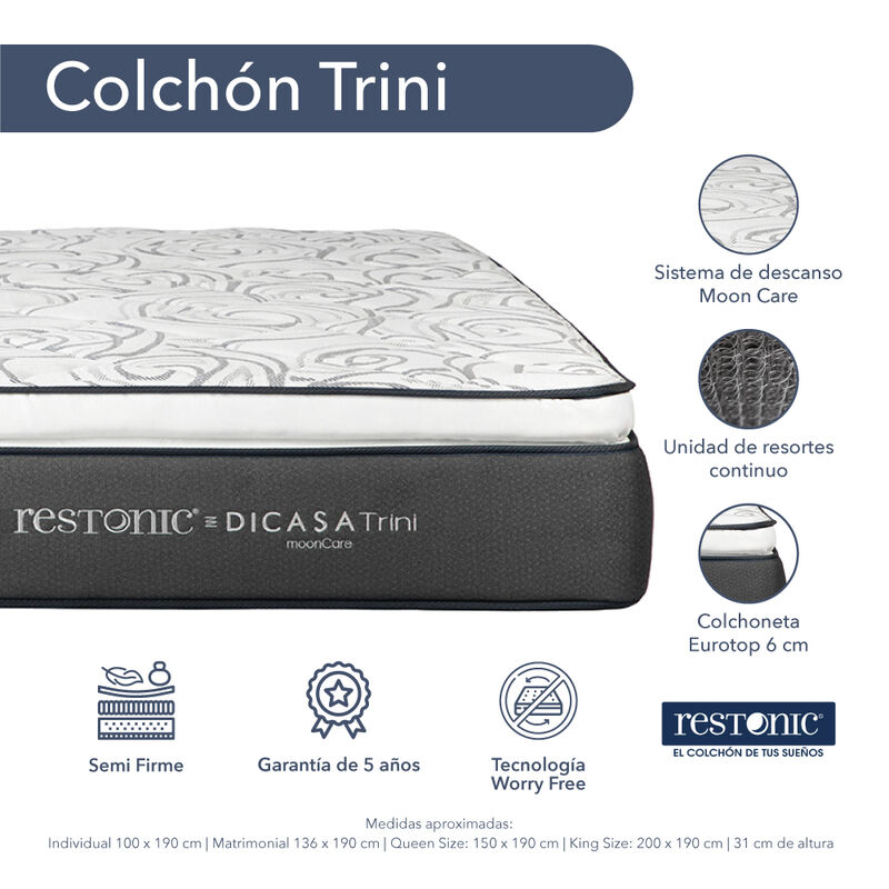 Colch&oacute;n Individual Trini + Almohada De Osos + P... image number null