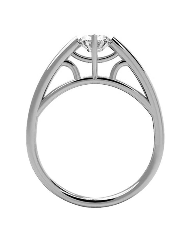 Anillo de Compromiso en Oro de 10K con Circonia... image number null