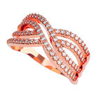 Anillo de Compromiso en Oro Rosa 14K con Circonia -  Talla:9.5/ FJ679-14R-CZ-95