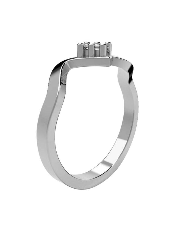 Anillo de Compromiso en Oro de 10K con Circonia... image number null