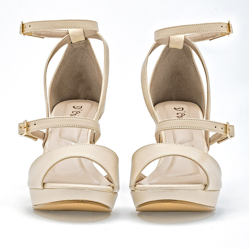 D'Cristian zapatilla semiabierta para mujer bei... image number null