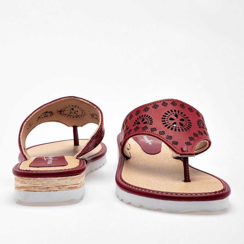 Mora Tierra Sandalia para mujer rojo image number null