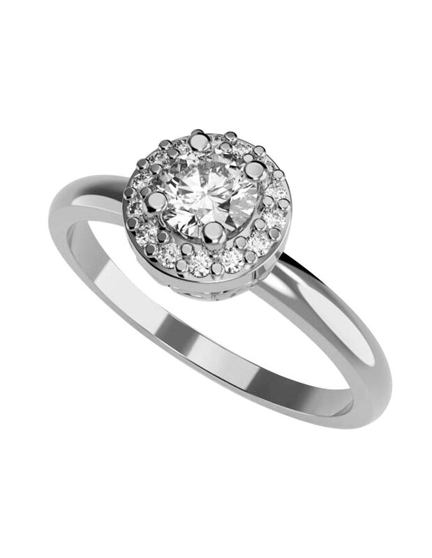 Anillo de Compromiso en Oro de 10K con Circonia... image number null