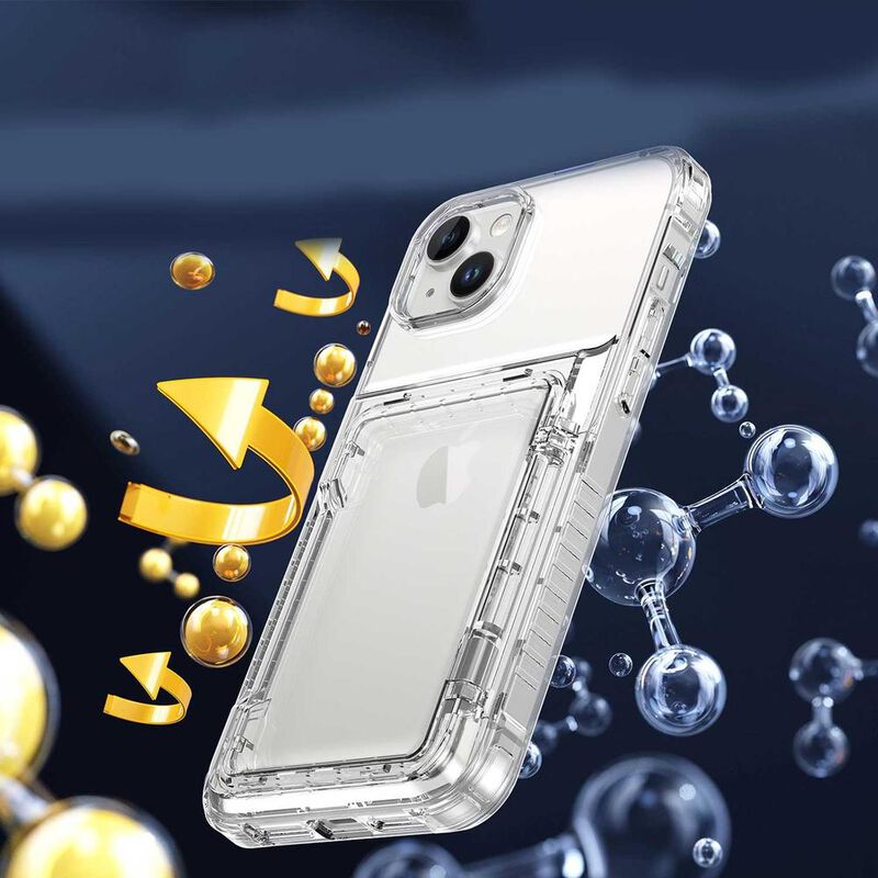 Funda TEKKU TPU Tarjetero para iPhone 15 Transp... image number null