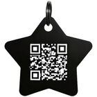 Placa Mascota Qriosa Estrella Negro