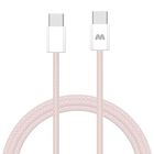 Cable Datos MYBAT USB-C a USB-C 1m 60W Universal Rosa