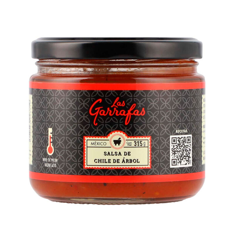Salsa Las Garrafas Chile de Arbol 315 grs image number null