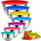 Mxing bowls con tapas de colores, TINANA, set de 7 piezas