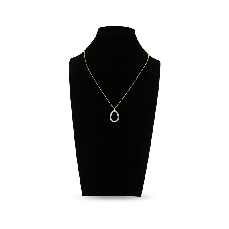 Dije Bicolor 10k Con Zirconias + Cadena (sku C)... image number null