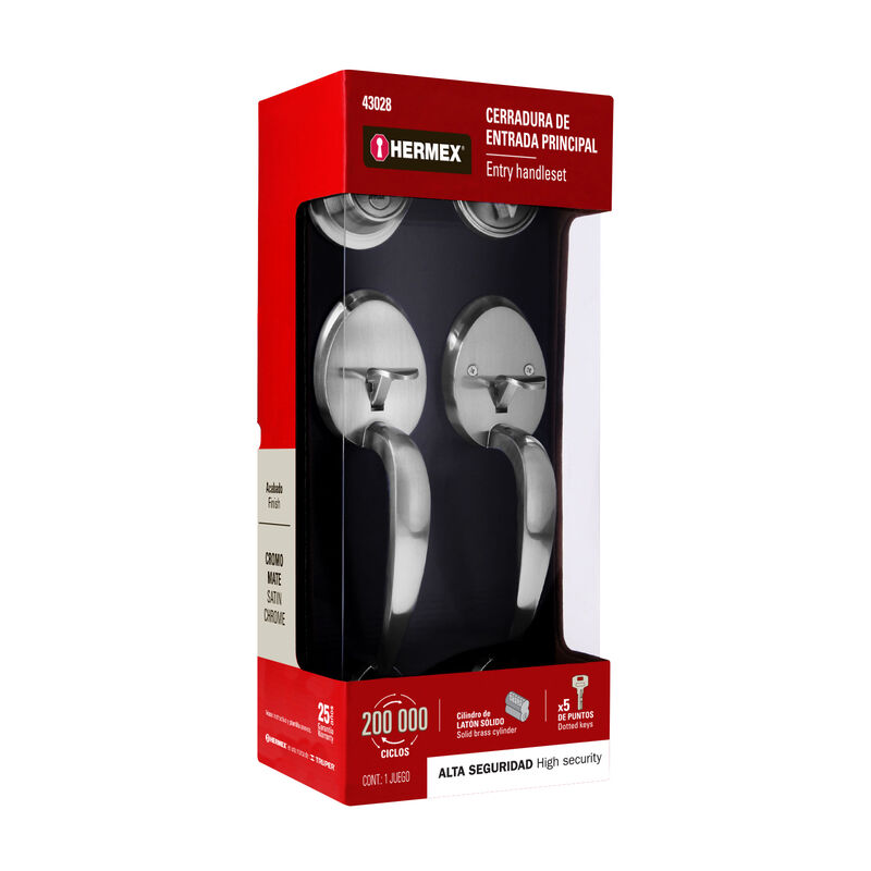 Doble Jaladera Perilla y Cerrojo Llave-Mariposa... image number null