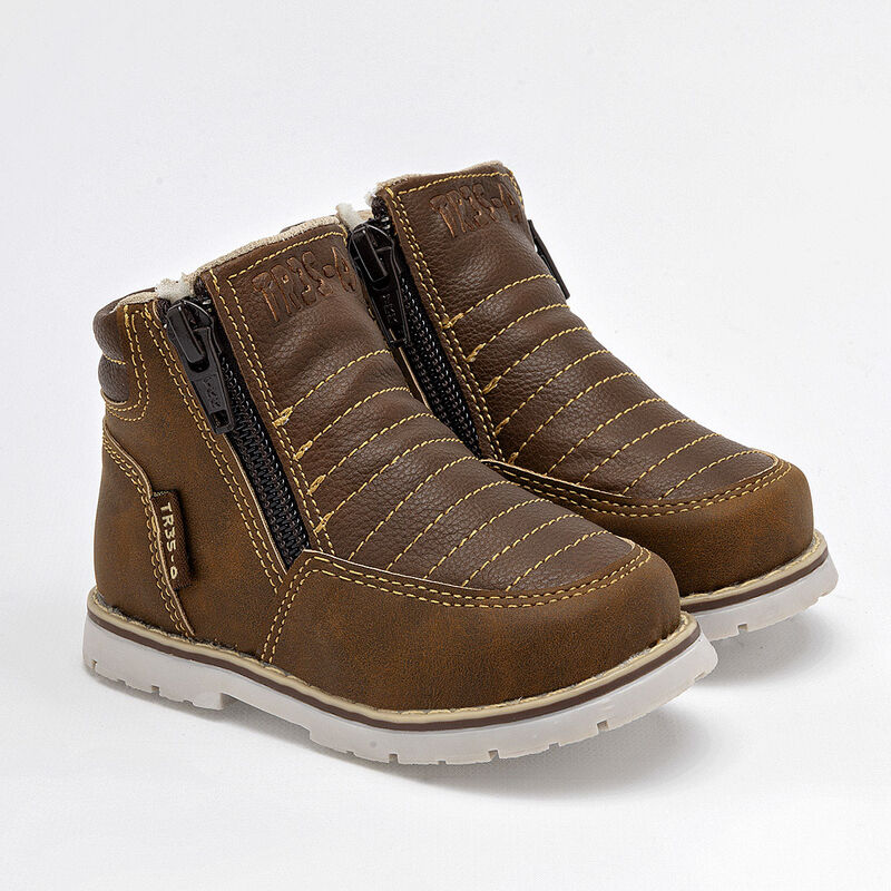 Tres-A Botitas para beb&eacute; ni&ntilde;o. Caf&eacute; image number null