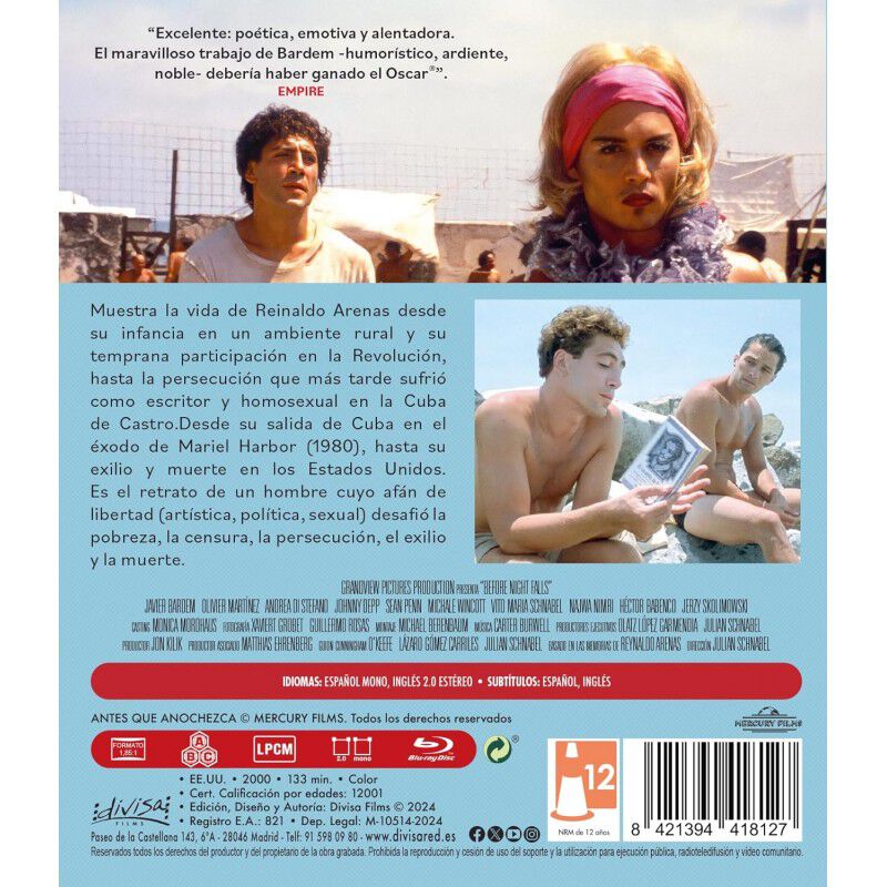 Antes que Anochezca [Blu-ray] (2000) Before Nig... image number null