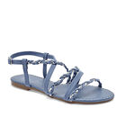 Been Class sandalia piso para mujer azul plata cod 140258-E