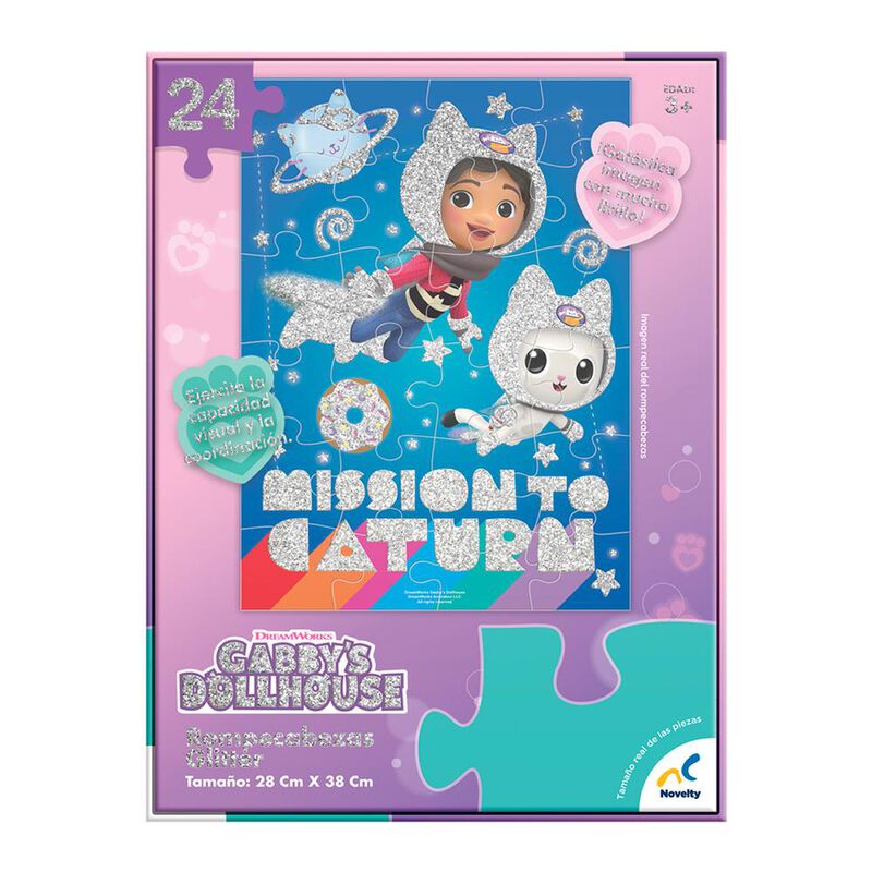 Rompecabezas Gabby&acute;S Dollhouse Glitter 24 Pieza... image number null