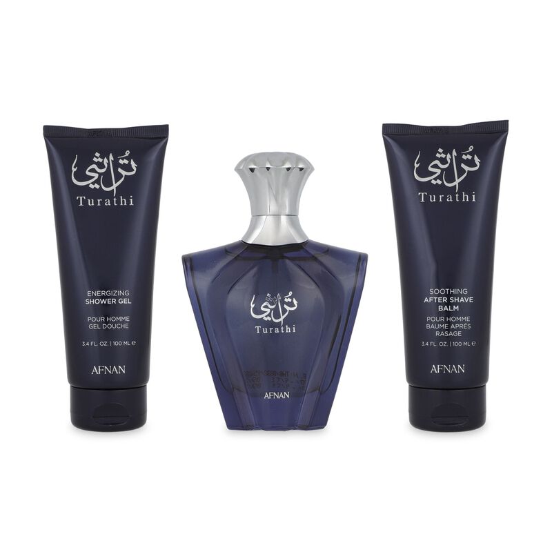 Set Afnan Turathi Blue 3Pzs 90Ml Edp Spray/ Sho... image number null