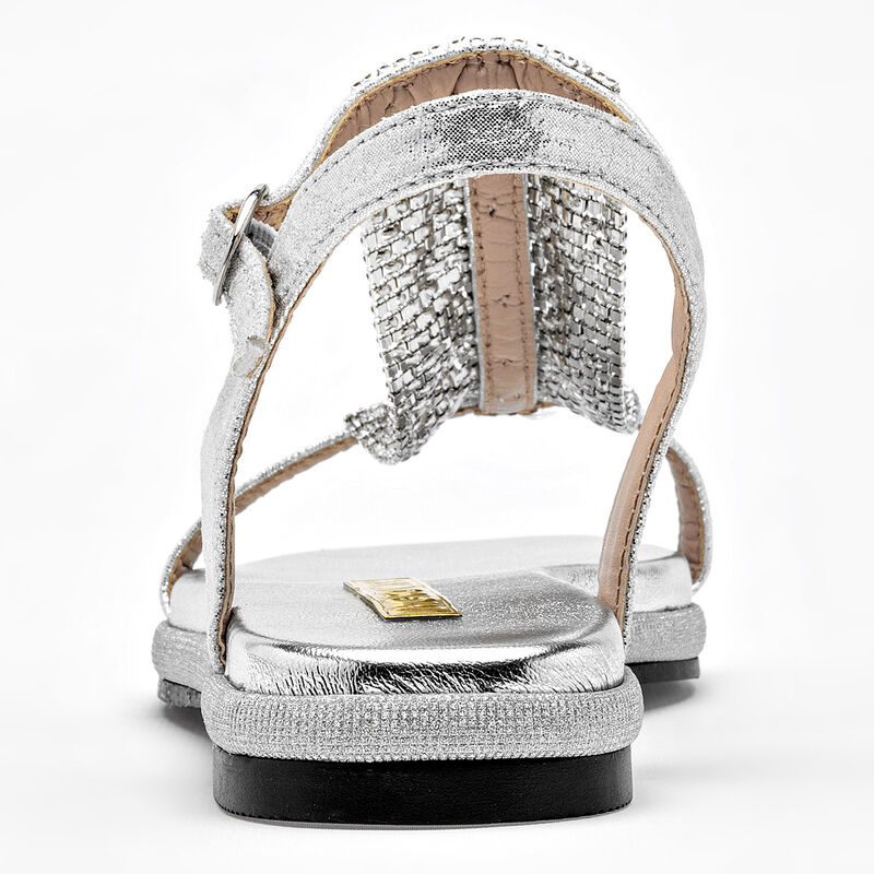 Moramora Sandalia para mujer plata image number null