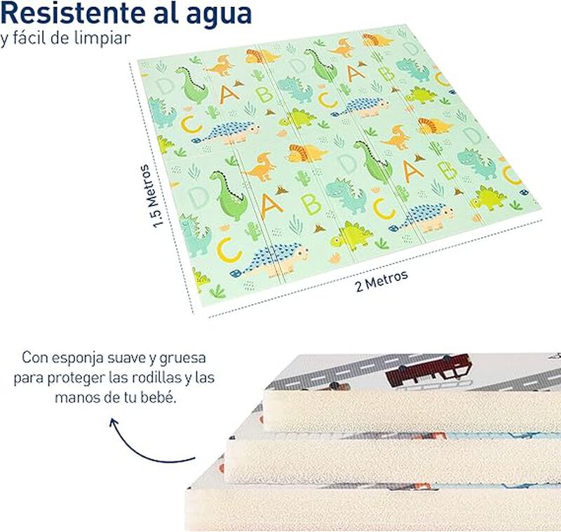 Tapete de Dinosaurios Plegable para Bebe  Bluel... image number null