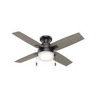 Ventilador Hunter  50178 de techo 44" c/luz marr&oacute;n oscuro alb