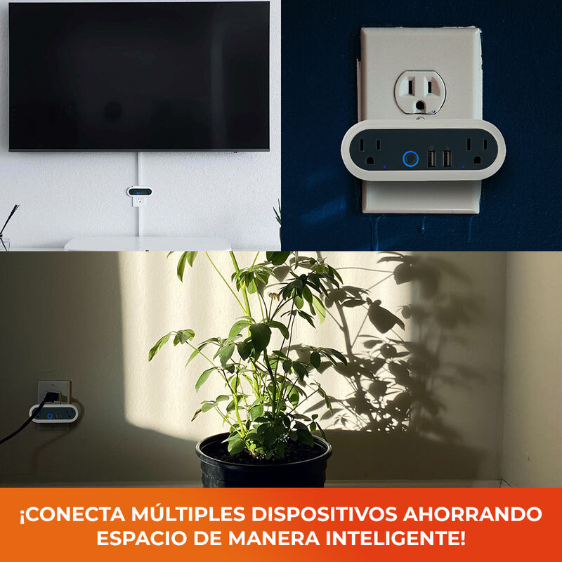 Enchufe Inteligente Doble Wi-Fi, 2 Puertos USB-... image number null