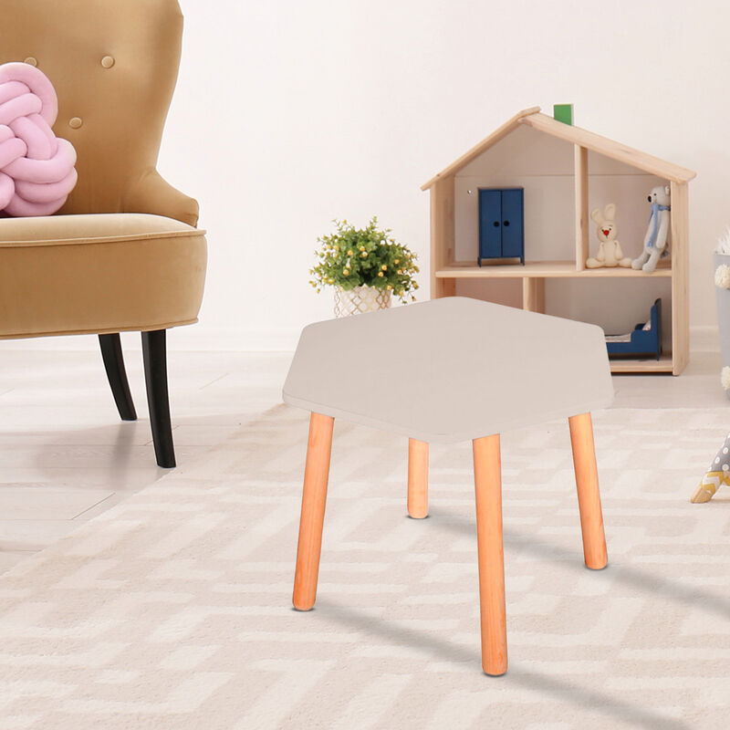 Mesa Moderna de Madera para Ni&ntilde;os-Gris Oscuro image number null