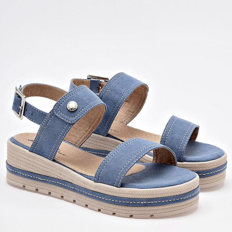 Been Class Sandalia para mujer azul image number null
