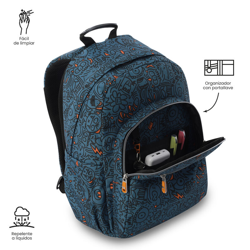 Mochila Escolar Grande Totto Acuarela Para Ni&ntilde;o... image number null