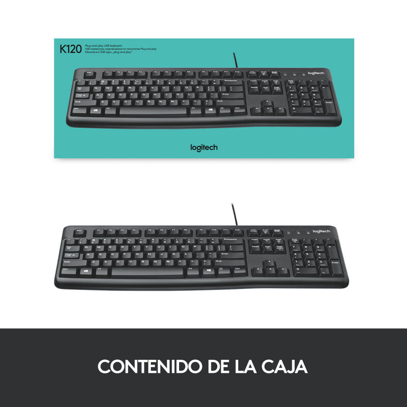 Teclado Logitech K120 Alámbrico image number null
