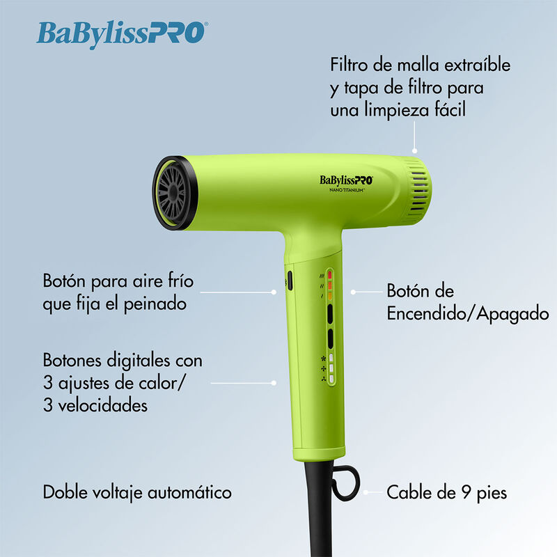 Secadora Babylisspro Nano Titanium Bntc9200ny N... image number null