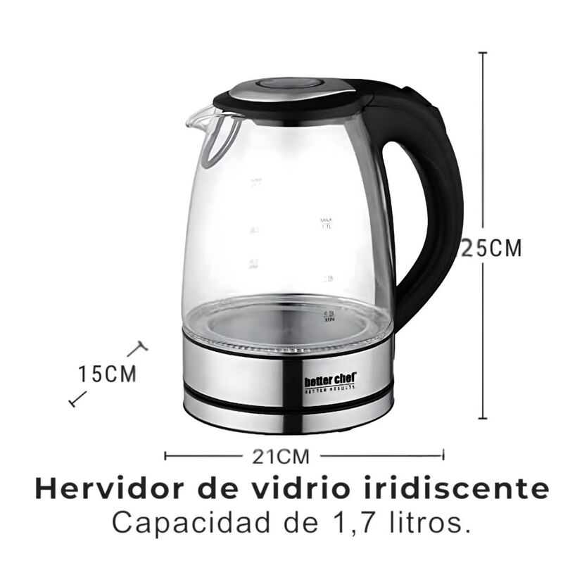 Tetera El&eacute;ctrica Better Chef 1.7l  Hervidor Aut... image number null