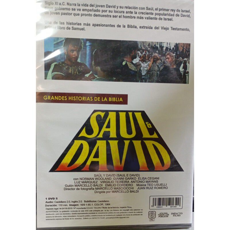 Sa&uacute;l Y David [DVD] (1964) Saul e David image number null
