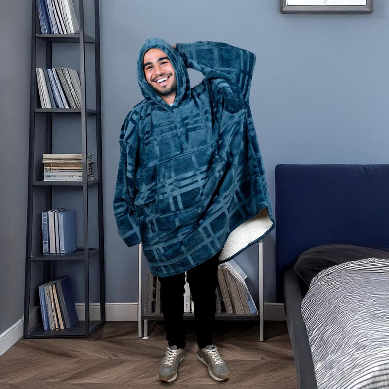 Pijama Adulto Unitalla Sudadera Cobija Azul Mar... image number null