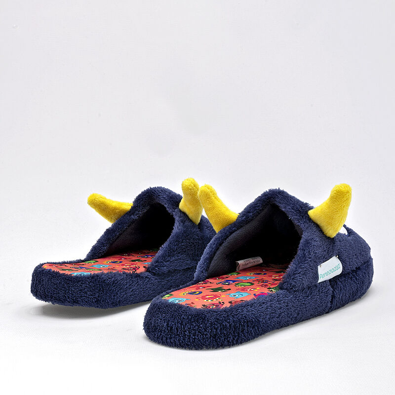 Huarachetas Pantufla para ni&ntilde;o. Marino amarillo image number null