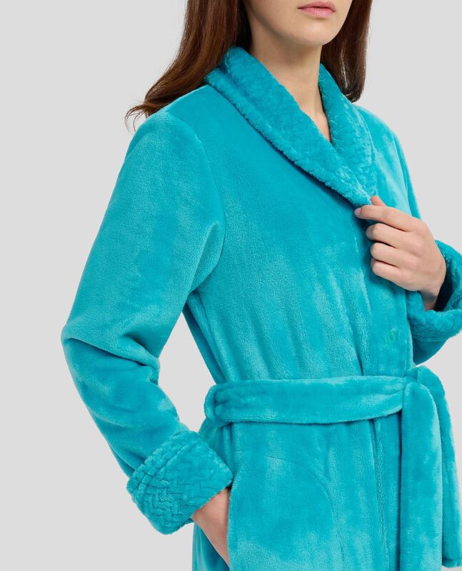 Bata Larga con Botones Verde image number null