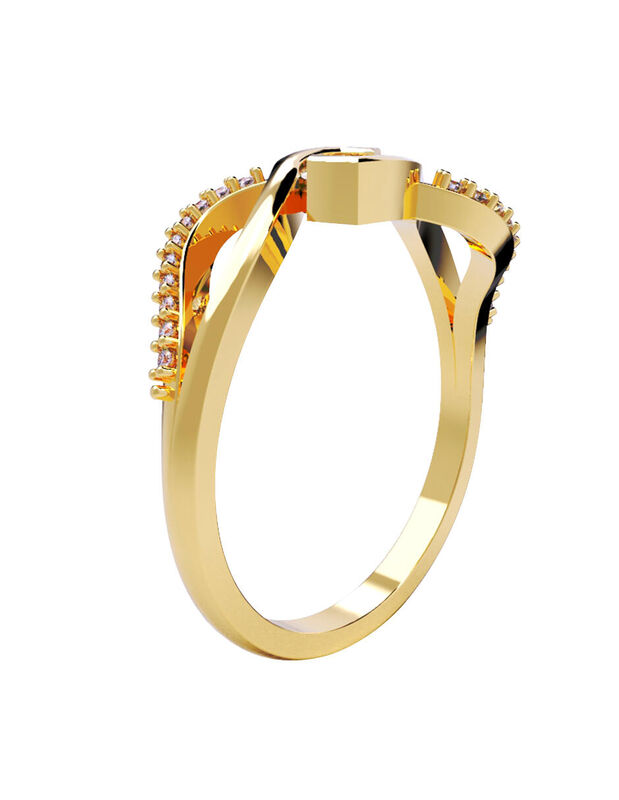 Anillo de Compromiso en Oro de 10K con Circonia... image number null