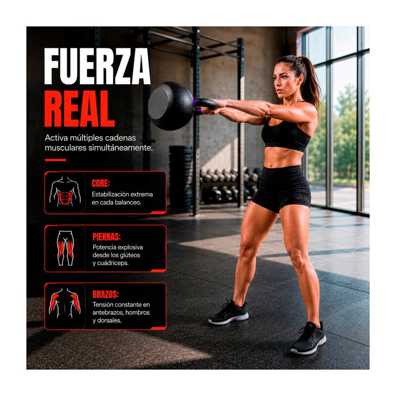 Pesa Rusa Kettlebell 70 Lb Hierro Fundido Cross... image number null