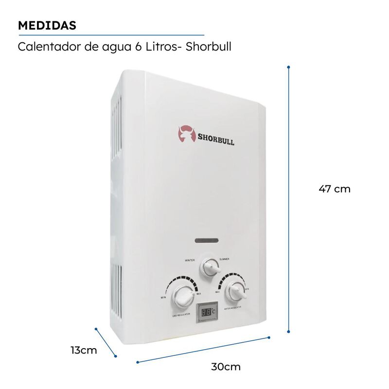 Calentador de agua  6L Shorbull image number null