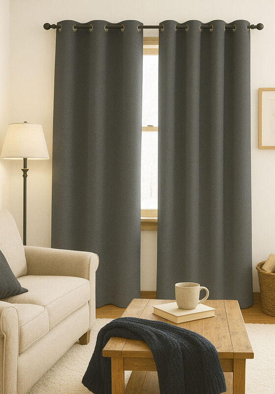 Cortinas Blackout para bloquear luz y ruido Gri... image number null