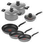 Bateria de Cocina T-Fal 5819600 9 Piezas Aluminio Gris ORT4