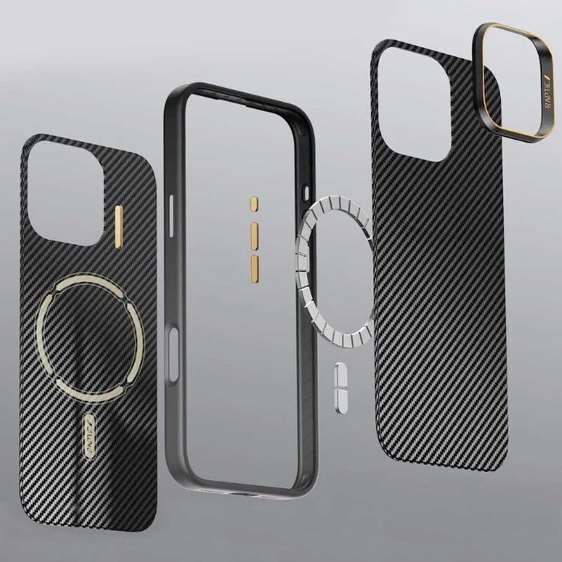 Funda RAPTIC Aramid para iPhone 16 PRO Negra co... image number null