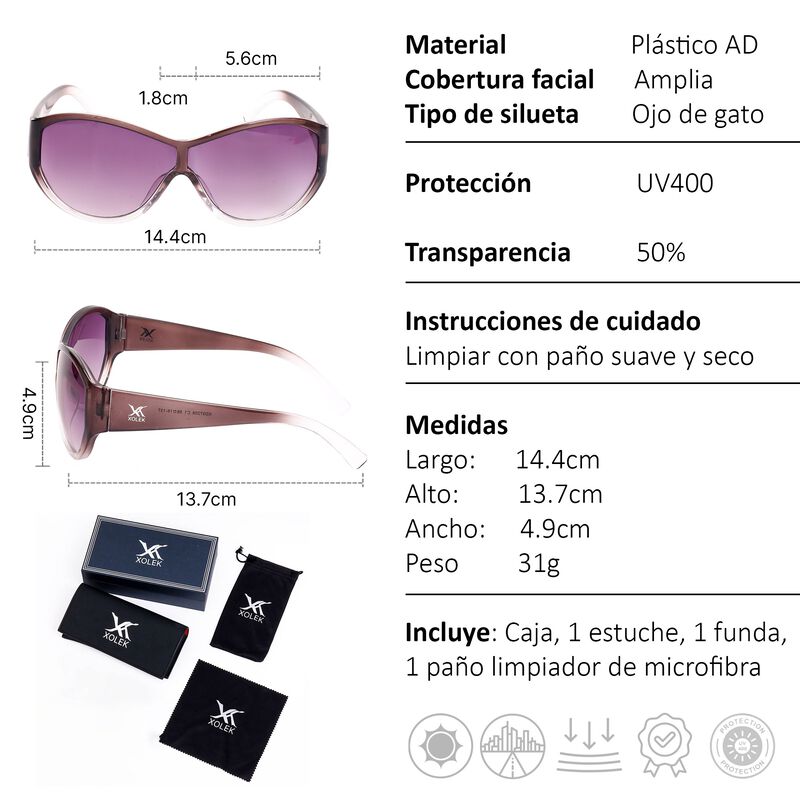 Lentes De Sol Xolek 150 Moda Animal Print Uv400 image number null