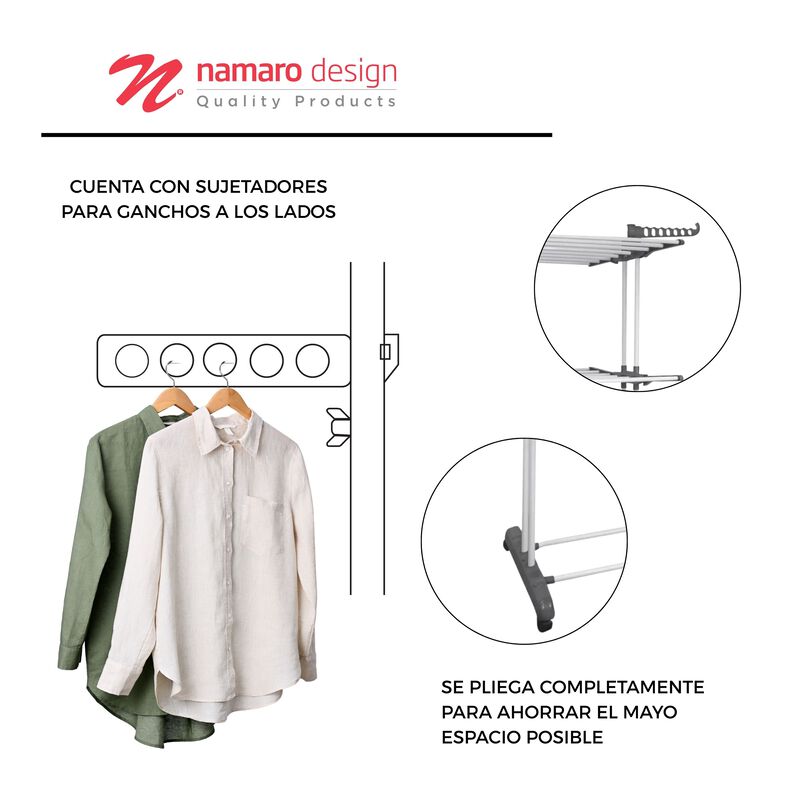 Rack Tendedero Plegable 3 Niveles De Acero Smar... image number null