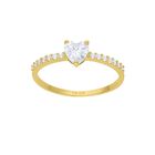 Anillos Solitario Oro Amarillo 14k Con Zirconia - Kr0237y Talla 6
