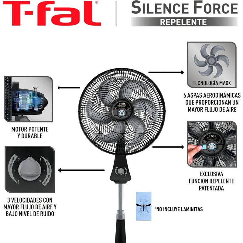 VENTILADOR T-FAL VE77A0X0 TURBO SILENCE 18 PUL ... image number null