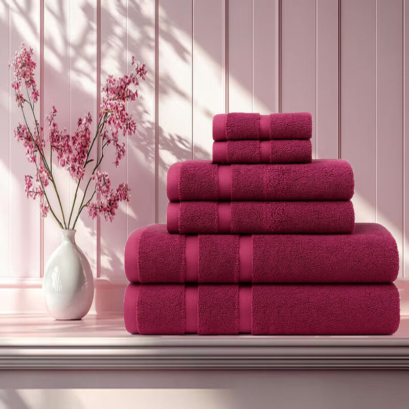 Juego de 6 Toallas de Microfibra Suaves y Absor... image number null