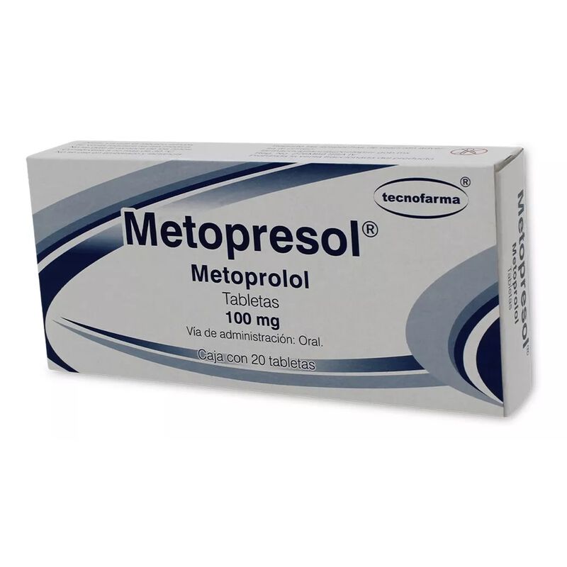 Metropresol Metoprolol 100 Mg Con 20 Tabletas image number null