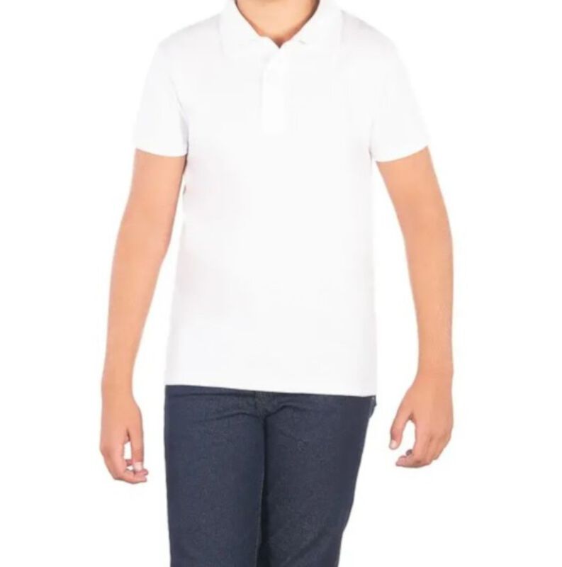 Polo Piqué Infantil/Juvenil Blanco – 100% Algod... image number null